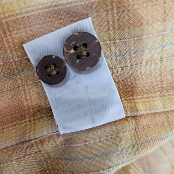 Men's Tommy Bahama Long Sleeve Plaid 100% Silk Shirt Size Small - Picture 6 of 10